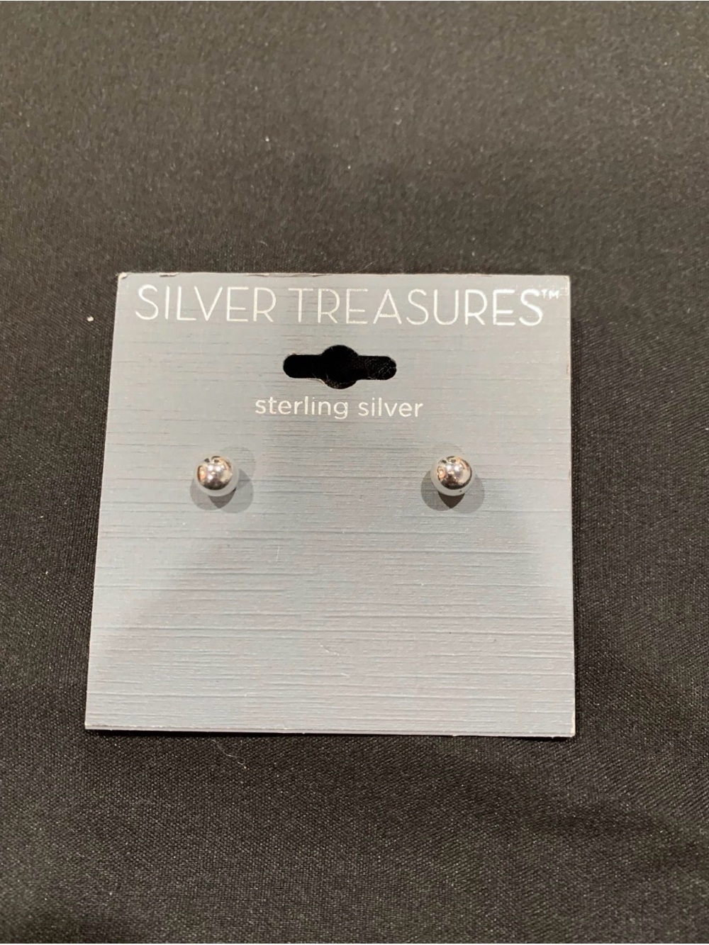 Sterling Silver Ball Stud Earrings - Silver